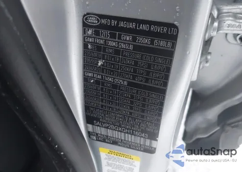 2016 Land Rover Range Rover Evoque Se/Se Premium из США, поврежденный, VIN SALVP2BGXGH116043